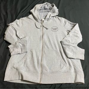 Victoria’s Secret VSX Victoria Sport Gray Full Zip Up Jacket Hoodie with Logo, L